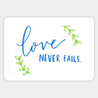 Love never fails Sticker